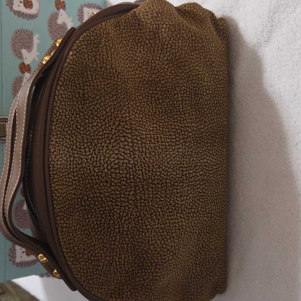BORBONESE REDWALL SUEDE HANDBAG